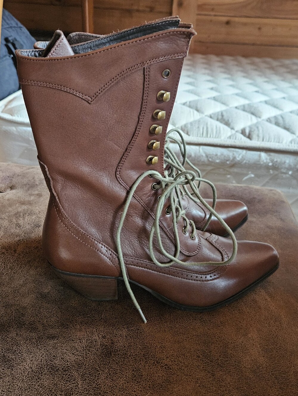 Rawhide By Abilene Woman's Victorian Lace Up Boots. Snip Toe. Size 8 - Picture 3 of 9